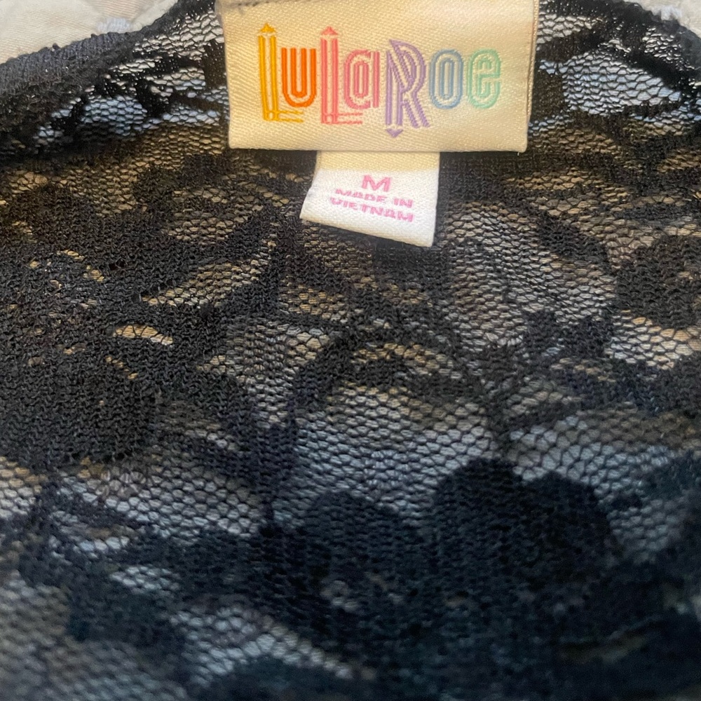 LuLaRoe Black Floral Lace long duster